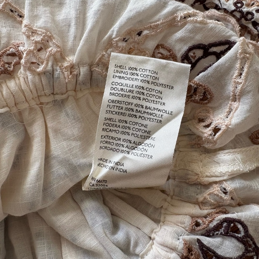 NWT Anthropologie Embroidered Eyelet Peplum Top - Picture 8 of 8